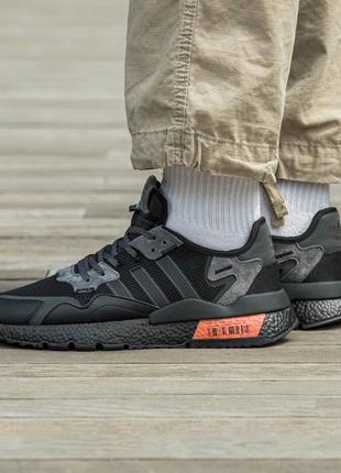 Мужские кроссовки adidas nite jogger boost  core black x cordura #адидас2 фото