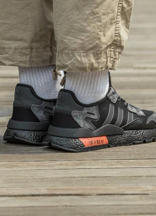 Мужские кроссовки adidas nite jogger boost  core black x cordura #адидас4 фото