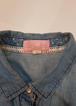 Стильна сорочка  під джинс з відкритими плечами cropp3 фото