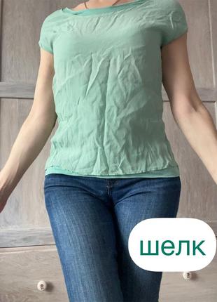 Шелковая футболка шелк натуральный трикотаж