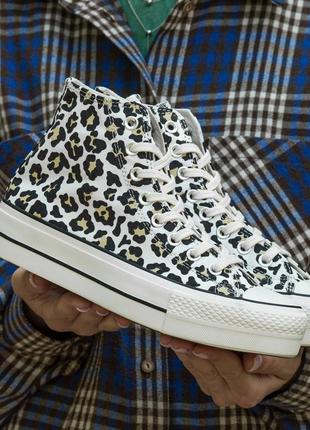 Високі кеди converse chuck taylor all star lift hi leopard