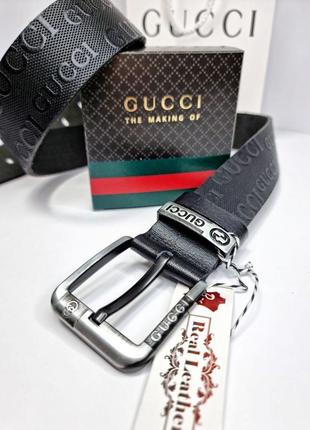 Ремень пояс мужской кожаный в стиле gucci / ремень пояс мужской кожаный