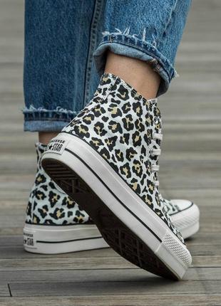 Высокие кеды converse chuck taylor all star lift hi leopard6 фото