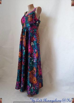 Новое платье пол/длинное платье/сарафан в яркий принт "жарптица", размер хл4 фото