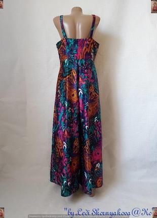 Новое платье пол/длинное платье/сарафан в яркий принт "жарптица", размер хл2 фото