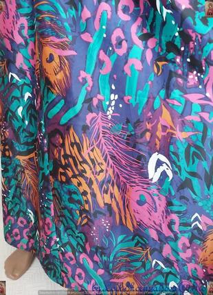 Новое платье пол/длинное платье/сарафан в яркий принт "жарптица", размер хл8 фото