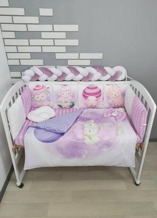 Комплект постельного белья baby comfort babybee сиреневый ll