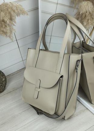 Женская сумка вместительная коричневая4 фото