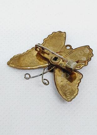 Винтажная брошь бабочка из крупнобритании.9 фото