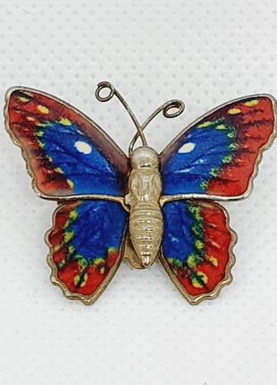Вінтажна брошка метелик з великобританії.2 фото