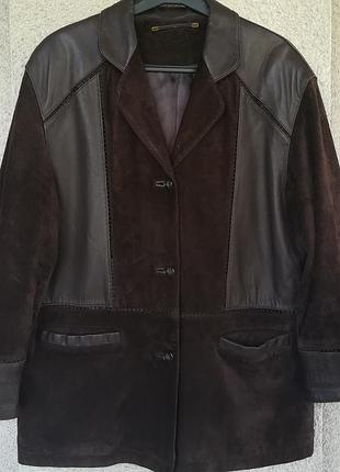Винтажная кожаная женская куртка