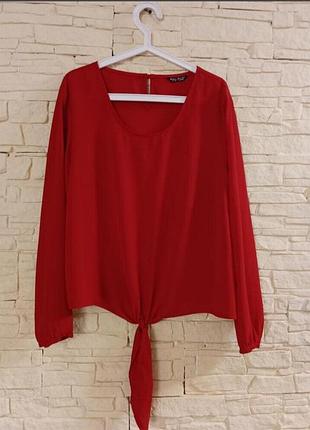 Жіноча блуза,топ, червоного кольору, із софту, грубий розмір 52-54