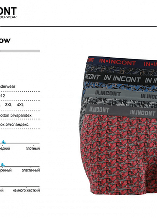 Чоловічі боксери incont хлопок xl, xxl,3xl,4xl