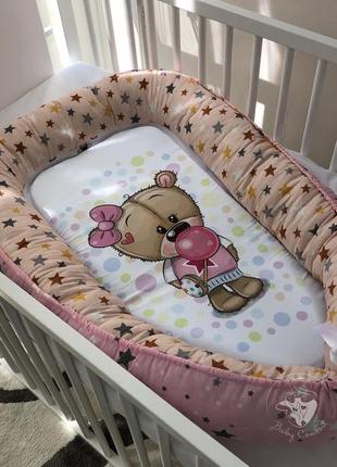 Кокон-позиционер для новорожденных baby comfort мишка чупа-чупс ll