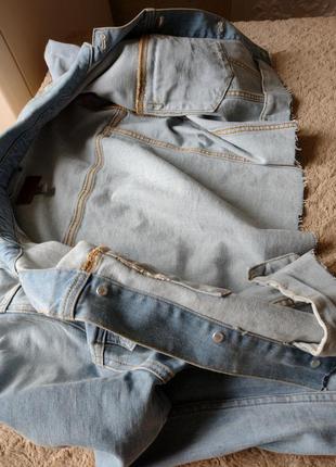 Asos джинсовка укороченная обрезанная5 фото