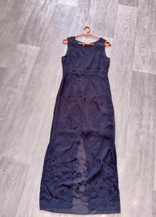 Фирменное удобное красивое стильное красивое платье в пол с вышивкой4 фото