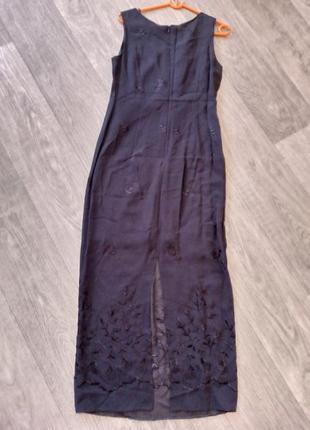 Фирменное удобное красивое стильное красивое платье в пол с вышивкой5 фото
