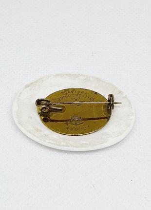 Вінтажна брошка порцеляна фарфор з великобританії. маркування crown staffordshire england.9 фото