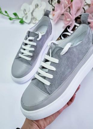 Кеди натуральна замша + шкіра, 5 кольорів