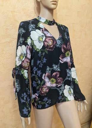 Блузка чокер цветочный принт3 фото