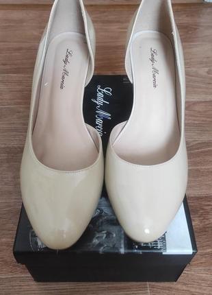 Туфли кожаные, лаковые lady marcia 40р, 26 см стелька