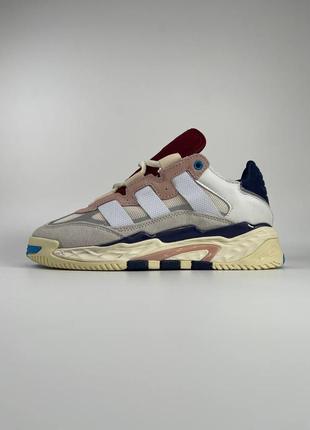 Женские кроссовки adidas niteball (бежевые с розовым)