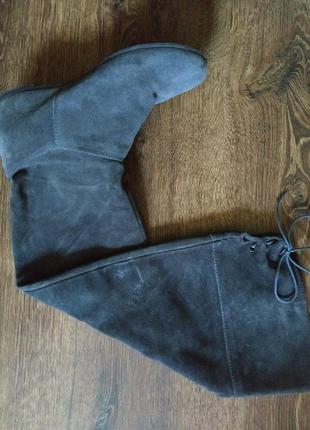 Высокие осенние замшевые.сапоги