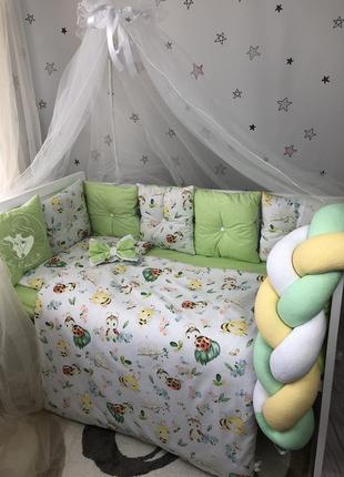Комплект постільної білизни baby comfort fluffy-3 бджілка 8 елементів