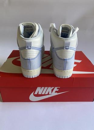 Новые  кроссовки nike dunk high 1985 blue denim оригинал5 фото