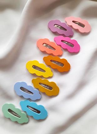 Заколки-листочки матовые для девочек