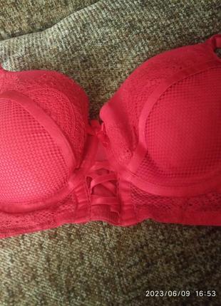 Красный лиф размер на фото