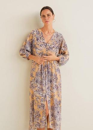 Шифоновое платье миди mango zara h&m