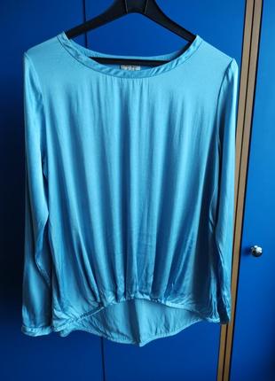 100% шелк. италия. женская блуза. нежно голубого цвета.5 фото