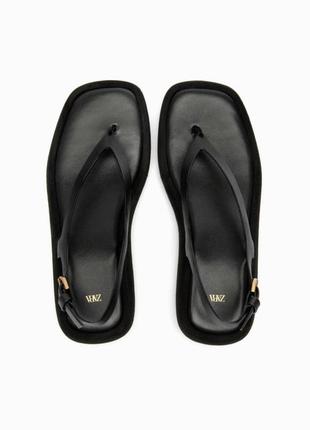 Кожаные сандалии zara, кожаные босоножки zara