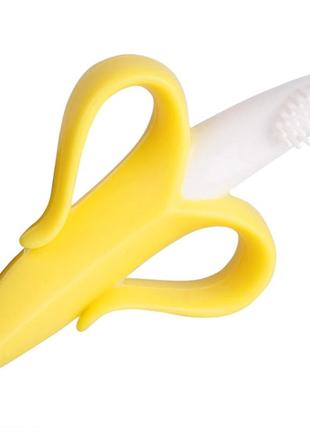 Прорізувач для зубів. дитяча зубна щітка-прорізувач банан4 фото