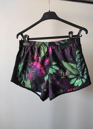 Новые шорты nike dry fit яркий принт в тропические цветы оригинал найк