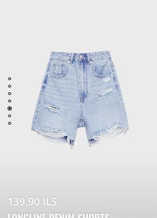 Джинсовые шорты stradivarius