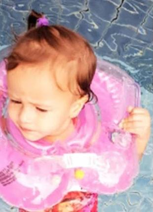 Коло для купання немовлят рожевий1 фото