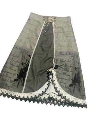 Alpin, юбка с кружевом, винтажная.2 фото
