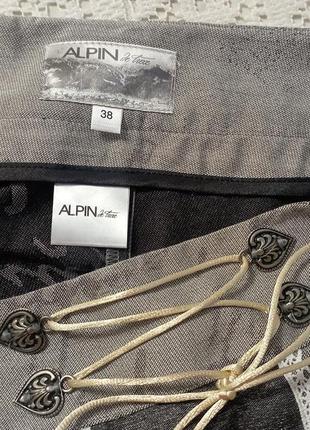 Alpin, юбка с кружевом, винтажная.9 фото