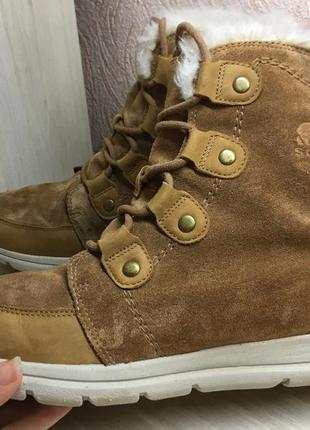Кожаные зимние сапоги sorel.