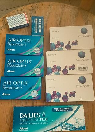 Місячні biofinity м'які контактні лінзи -0.5, -1.25 та -1.00