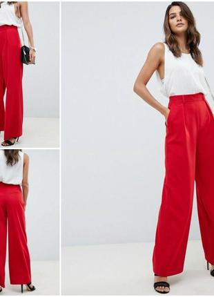 Asos оригинальные трендовые красные брюки1 фото