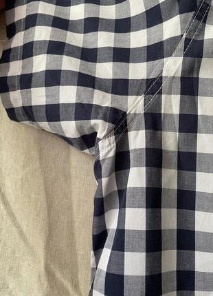 Рубашка мужская с короткими рукавами в клетку5 фото