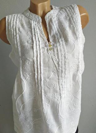 Блуза зі 100% льону з вишивкою*