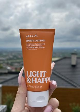 Pink лосьйон для тіла light & happy victoria’s secret крем для тілс
