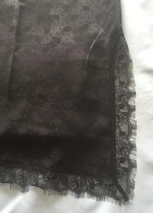 Сукня шовкова в білизняному стилі, розмір 38, чорна7 фото