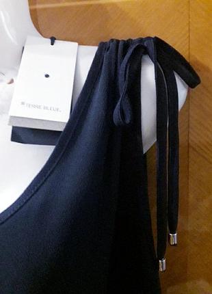 Terre bleue нова брендова красива темно - синя блуза топ р 46.