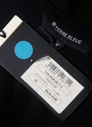 Terre bleue нова брендова красива темно - синя блуза топ р 46.