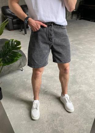 Джинсовые шорты мужские базовые серые турция / джинсові шорти чоловічі базові сірі